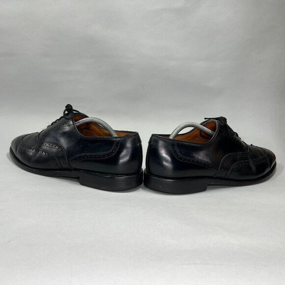Allen Edmonds Men's Size 11D Chester Black Leather Wing Tip Dress Shoes - Picture 7 of 13